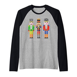 Nutcrackers Christmas Soldiers Characters Costume Funny Raglan Baseball Tee
