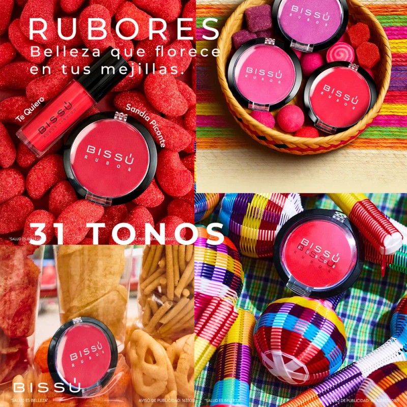 Rubor Profesional Bissu Varios Tonos 13 - Rosa Palo