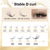 EMEDA 8D Pre Made Fan Eyelash Extensions, D-Curl, 0.07 mm,
