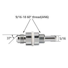 2 Pack -6AN Male Flare Bulkhead To 5/16 Hose Barb Fuel Tank Fitting 6An 6 AN