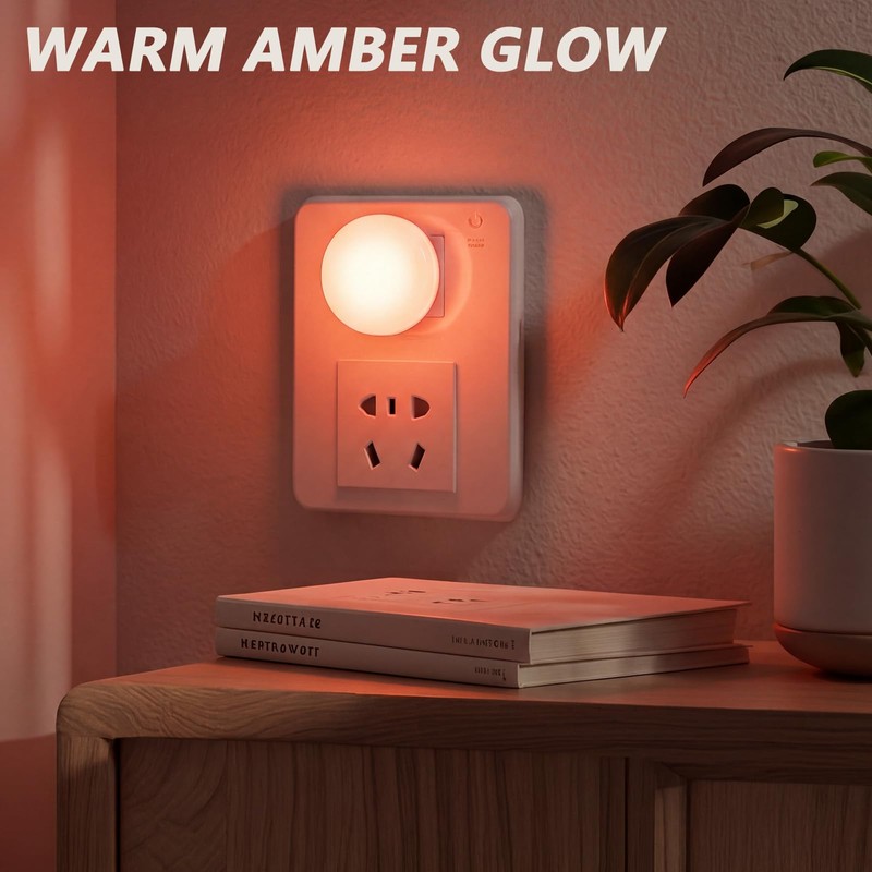 ZeahVeyora 6 Pack Red Light Night Lights for Sleep 0.5w