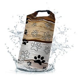 Cliduli Waterproof Dry Bag,Roll Top Retro Rustic Barn Wood Small Waterproof Backpack 5L/10L/20L Floating and Lightweight Bags for Kayaking, Boating, Fishing, Swimming and Camping