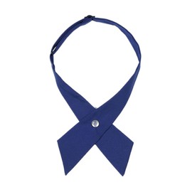 FYBownot School Ribbon, Cross Tie, Bowtie, Plain Accessory, Unisex, Weddings, Office, Receptions, Parties, Neck Size Adjustable, sapphire blue
