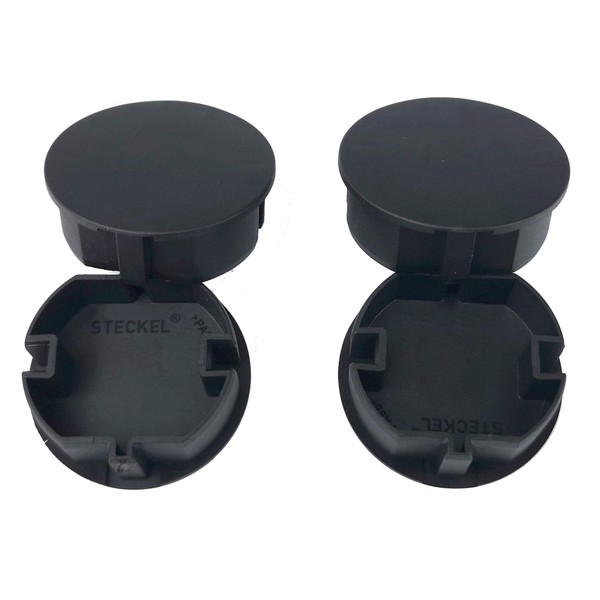 Steckel 4x Steckel Black Socket Cover, Dust Cover, Socket Cover