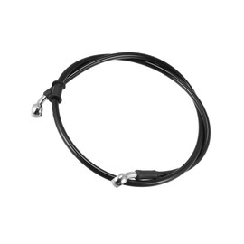 Motoforti 100cm 39.37" Motorcycle Braided Brake Clutch Oil Hoses Pipe Black Long-lasting