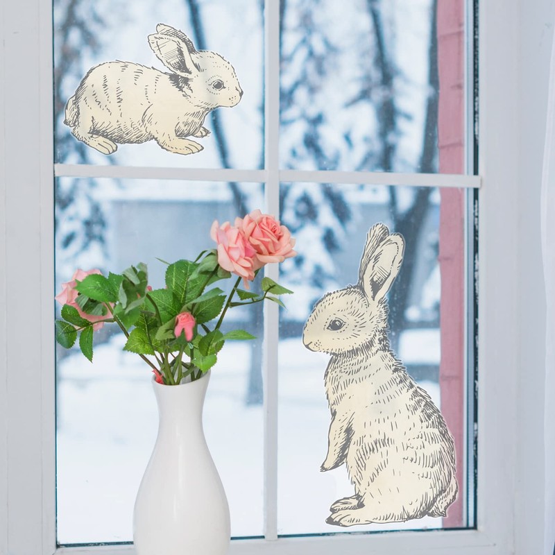 Stickerscape Easter Window Stickers (Bunnies - Option 1) | Easter