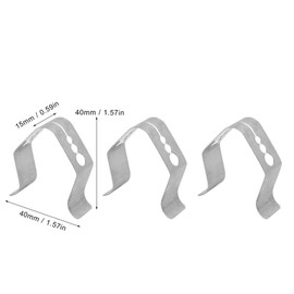 3 Pieces Barbecue Sample Clip 3-Hole Barbecue Thermometer Sample Mounting Clip Holder Kitchen BBQ Oven Grill Accessories Stainless Steel