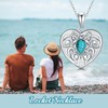 BETHZA 925 Sterling Silver Turquoise Turtle Heart Locket Necklace That