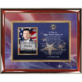 AllGiftFrames Picture Frame Military Promotion Photo Plaque USAF Promoted Service Award Air Force Police Sheriff US Navy FBI CIA Trooper Parole Officer Recognition promotion Marines Discharge