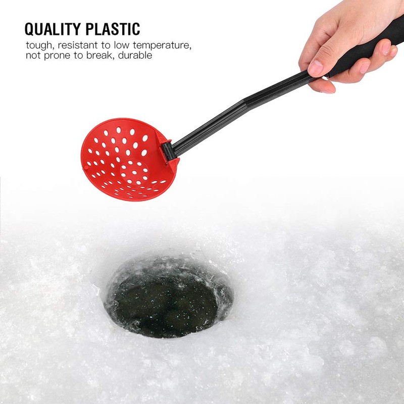 Shanrya Ice Scoop, Ice Fishing Scoop Skimmer Folded Winter Ice
