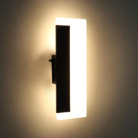 Facon Decor 12V RV Vanity Wall Sconce with Switch, Cool Black - Trimmed Minimalist LED Ceiling Light, 12Volts RV Interior Light for RV Motorhome Camper Trailer, Boat