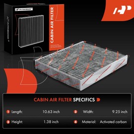 A-Premium 2-PC Cabin Air Filter with Activated Carbon Compatible with Hyundai, Kia & Genesis Vehicles - Equus, Genesis, Santa Fe, K900, Stinger, Telluride, G70, G80, G90, GV80 - Replace# 97133-3M000