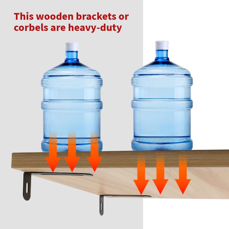 Dnyta 6 Pack Shelf Bracket L-Shape Corner Brace Adjustable L