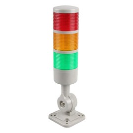 LUBAN Industrial Warning Light, CNC Machine Warning Light with Rotating Base, 3-Stage Signal Column with Continuous/Flashing Light, Red Yellow Green Signal Light 110 V 220 V (Without Buzzer)