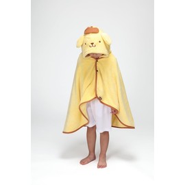 Skater BPO1-A Sanrio Water Absorption Quick Drying Hooded Bath Poncho Pom Pudding, Height 42.5 x Width 36.2 inches (108 x 92 cm)