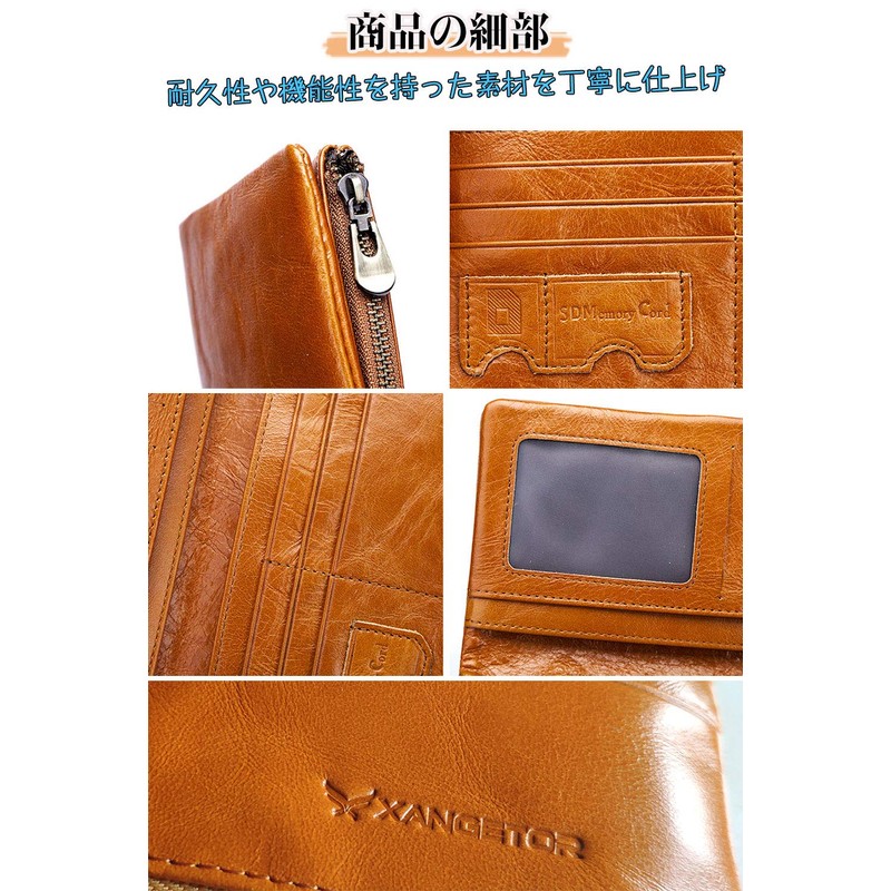 XANGETOR Women's Bi-fold Long Wallet, Popular, Brand, Bi-fold Wallet, RFID