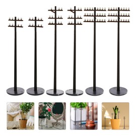 Model Telephone Poles 6pcs Telephone Poles Trains Scenery Accessory Power Pole Telegraph Telephone Pole 1:87 Railroad Railway Model Diorama Traffic Sign Model Educational