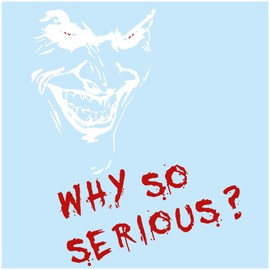 Joker Sticker 10 x 7 cm Why So Serious Lettering Saying Vehicle Decor Film for Car Bus Caravan Car Accessories Car Sticker Clown (White Gloss, K059 + K061 Joker with Lettering)