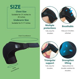 Shoulder Brace for Women Men Shoulder Support Shoulder Bandages Men's Shoulder Bandage Breathable Adjustable Shoulder Bandage Stability and Relief of Discomfort for Right and Left