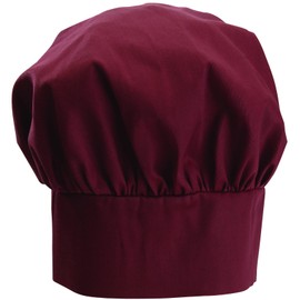 Winco CH-13BG 13" Velcro Closure Chef Hat, Burgundy