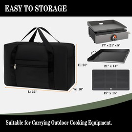 Griddle Carry Bag – Fits 17" Tabletop Griddle, 22" Long Griddle Accessorie Storage Bag, Outdoor Gifts for Men.