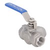 3 Way Ball Valve 1/2in DN15 304 Stainless Steel Female