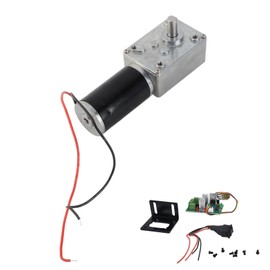 DC 12V Gear Motor and PWM Driver Kit, 20-400 RPM Motor Series, Speed Reduction Motor with 8mm D Shaft(200RPM), Geared Motor