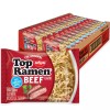 Nissin Top Ramen Noodle Soup, Beef, 3 Ounce (Pack of
