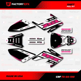Factory EFX Black & Pink Shift Racing Graphics kit Fits 04-10 Honda Crf100 CRF 100 Decal