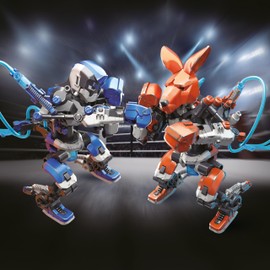 CONSTRUCT & CREATE Hydraulic Boxing Bots DIY STEM Build Your Own Project Kit Set