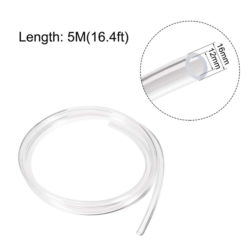 sourcing map PVC Vinyl Hose 12mm Internal Dia. x 16mm