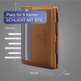 WEST® - Magic Thin Wallet with Coin Pocket, sand, rfid wallet