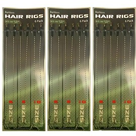 18 Braid Carp Fishing Hair Rigs Size 6,8,10 6 Of Each Sizes