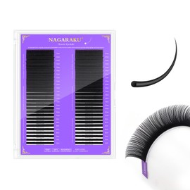 NAGARAKU Classic 1:1 Individual Eyelashes High Capacity 54 Rows 0.10 C 7-15mm Mix Length False Lashes Volume Eyelash Extensions Natural Single Eyelash Extensions Semi Permanent Soft Matte Black