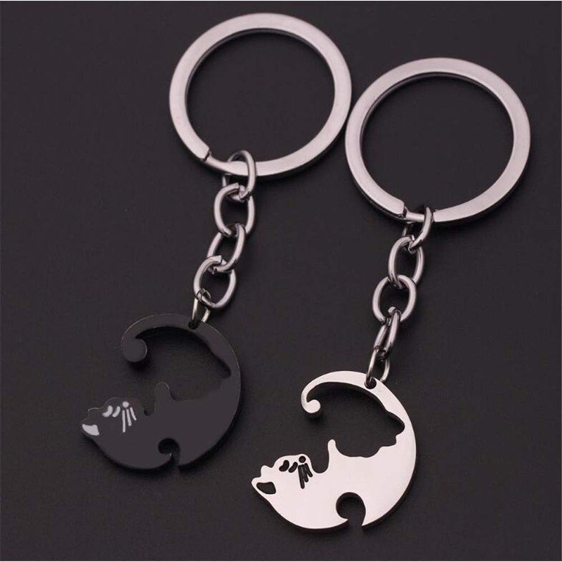 [Y-YING] Lazy Cat Pair Key Chain Key Ring Cute Cat