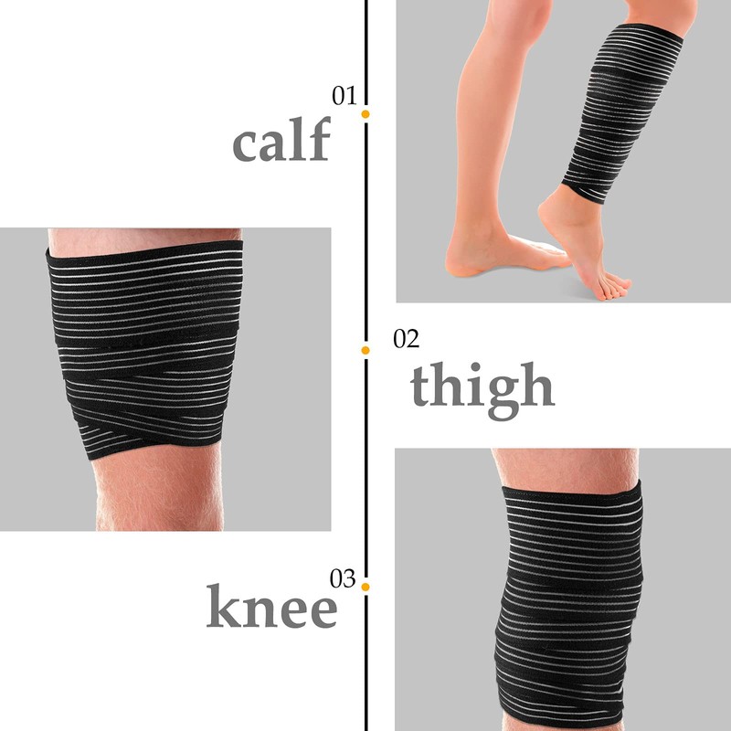 Syhood Compression Bandage Wraps for Leg, Elastic Calf Compression Sleeve
