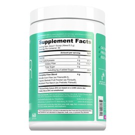 Fiber Supplement Colon Cleanse Prebiotic Powder Detox | Colon Cleanse Detox for Women | Digestive Health Regularity Satiety & Bloating Relief for Women Gut Cleanser & Powder Apple Flavored 60 Servings