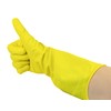 Romed Household Gloves Yellow 100% Natural Latex (Size: L, 12