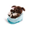 NICI 45372 Cuddly Toy Sleeping Puppies Dog 12 cm, Fluffy