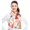 CBC Crown Autumn Fall Leaves Leaf Pattern Silky Feel Scarf