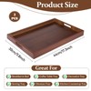 HANLANXUE 2 Pcs 17 Inch Acacia Wood Serving Trays with