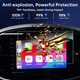 SHAOHAO Compatible with Toyota Aygo X 2022 2023 2024 9 Inch UK Car Navigation Protective Film Scratch-Resistant Protective Film Toyota Aygo Accessories 9H Screen Protector Toyota Aygo Accessories