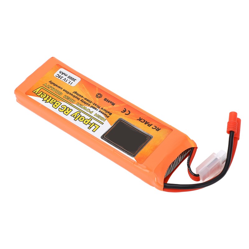 11.1V 3000mAh 35C Lithium Battery with Banana 3.0 Plug Long