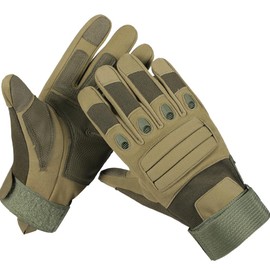 NuCamper Tactical Gloves for Men,Full Finger Touchscree Airsoft Glove for Motorcycles Cycling Motorbike Hiking Work Outdoor Sports(Green,L)