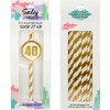 Pavilion Gift Company 40th Birthday-Pack Of 24 Gold & White
