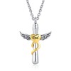 GMXLin Cross Cremation Urn Necklaces for Dad Ashes Gold Plated