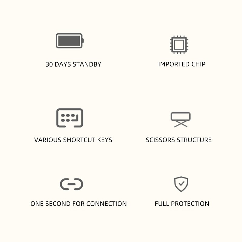 Tablet Keyboard QWERTY Layout Auto Sleep Ultra Slim BT Connection