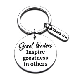 Stocking Stuffers for Women Men Boss Leader Keychain Gifts, Thank You Gifts for Boss Boss Lady, Birthday Gifts for Boss, Boss Day Gifts for Boss Female Male, Great Leaders Inspire Greatness in Others