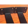 4 Pack - 12 inch Black Hidden L Shelf Bracket