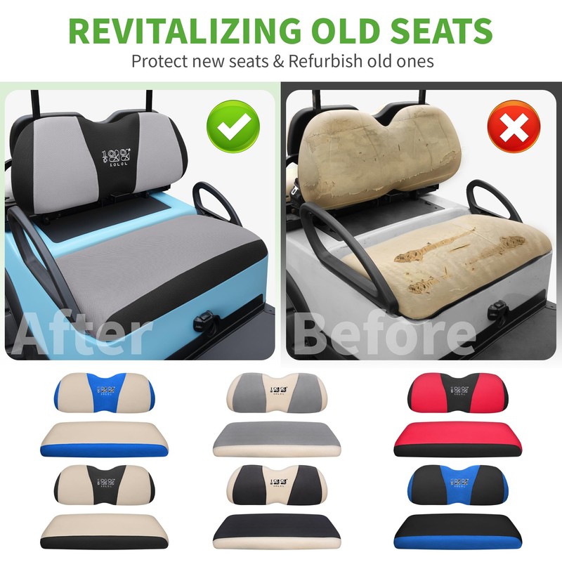 10L0L Golf Cart Seat Covers Universal for Yamaha Club Car